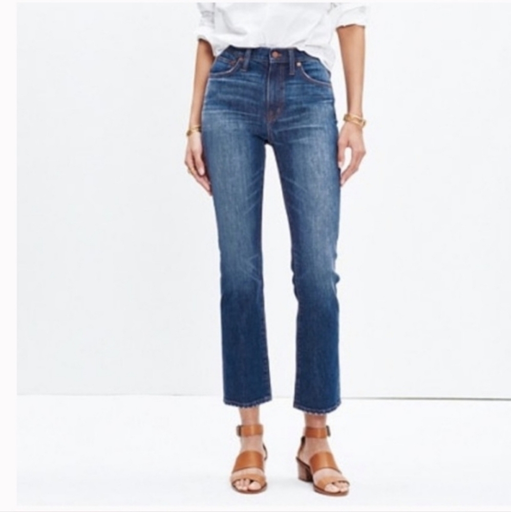 NWT Madewell 10” High Riser Demi Boot Jeans in Donovan Wash Size 30